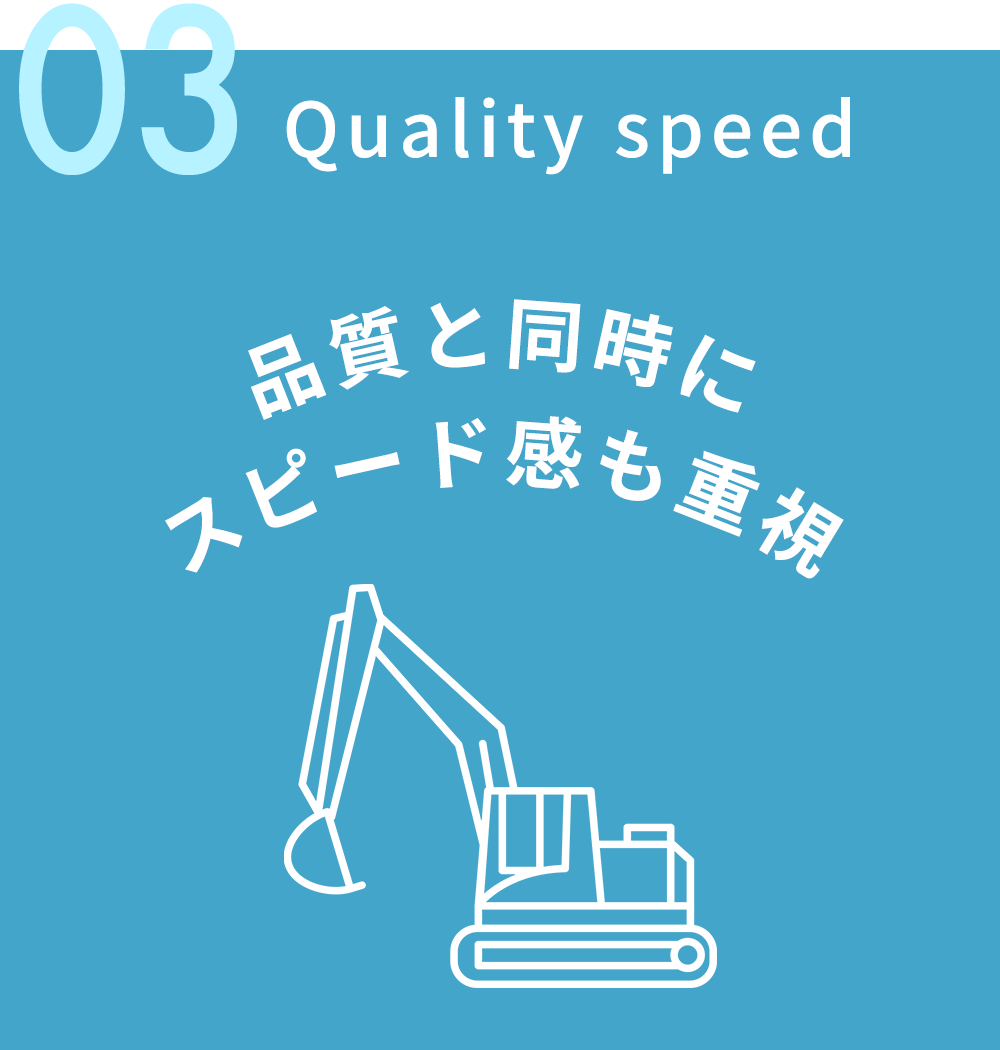 03.品質と同時にスピード感も重視